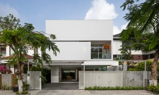 Ngỡ ngàng không gian bên trong biệt thự 2 tầng có mặt tiền đơn giản ở Đà Nẵng