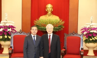 Tổng Bí thư Nguyễn Phú Trọng tiếp Đại sứ Lào đến chào từ biệt 