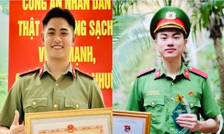 Những nam sinh trinh sát đạt danh hiệu Sinh viên 5 tốt cấp Trung ương