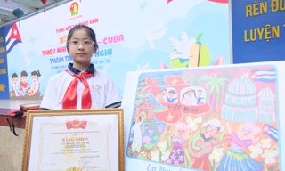 'Cây cọ nhí' giành giải Nhất vẽ tranh về tình hữu nghị Việt Nam - Cuba 