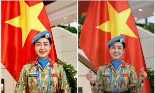 Nữ sĩ quan 'mũ nồi xanh' lan tỏa tinh thần 'Tôi yêu Tổ quốc tôi'