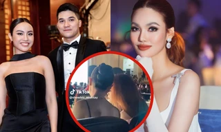 Siêu mẫu Lan Khuê chạm mặt Á hậu Thủy Tiên hậu ồn ào bản quyền, thái độ gây chú ý