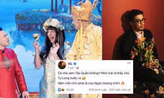 Táo Quân 2022 bắt trend "nhìn sang trái", Vũ. phản ứng ra sao mà khiến netizen thích thú?