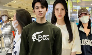 Anh Tú - Diệu Nhi xuất hiện tại sân bay Nội Bài, sẵn sàng cho tiệc cưới tại Hà Nội