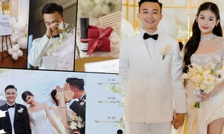 Đám cưới Hoa hậu Lê Âu Ngân Anh: Không phục vụ trẻ em, chú rể ôm cô dâu khóc