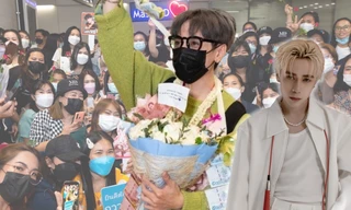 Quang Hùng MasterD được chào đón khi đến sân bay ở Bangkok, tặng nón lá cho fan quốc tế