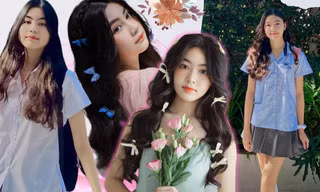 Hai "công chúa nhỏ" Lọ Lem - Hạt Dẻ nhà MC Quyền Linh: Mặc đồng phục vẫn xinh ngất ngây!
