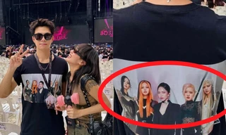 Vợ chồng Diệu Nhi đi xem concert BLACKPINK, netizen thích thú với chiếc áo "độc lạ" của Anh Tú