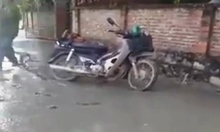 Hiện trường vụ việc (ảnh chụp từ clip)