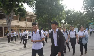 Các thí sinh tham gia kỳ thi THPT quốc gia 2019.
