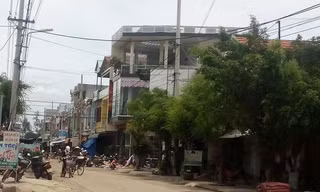 Một góc khu dân cư thị trấn Phù Mỹ, nơi có nhiều sai phạm về đất đai.