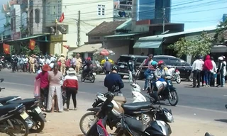 Hiện trường vụ tai nạn giao thông.