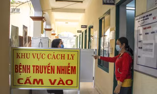 Khu cách ly tại BVĐK tỉnh Bình Định. Ảnh Trương Định