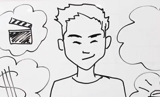 Clip 'vẽ' chuyện đời chàng vlogger thu hút 100.000 lượt xem