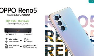 Thời gian đặt trước OPPO Reno5 giá ưu đãi tại Viettel Store chỉ còn 6 ngày 