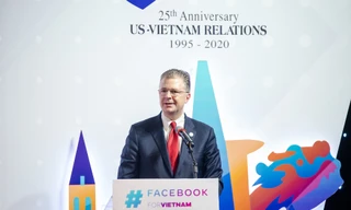 Ông Daniel Kritenbrink, Đại sứ Đặc mệnh toàn quyền Hoa Kỳ tại Việt Nam phát biểu tại sự kiện