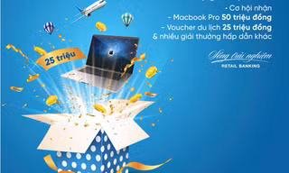 Mở thẻ hoàn tiền - Trúng liền Macbook cùng VietinBank