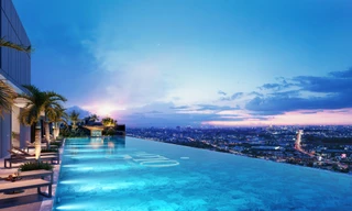 'Hé lộ' cặp hồ bơi vô cực trên tầng 40 tại dự án cao cấp ven sông 