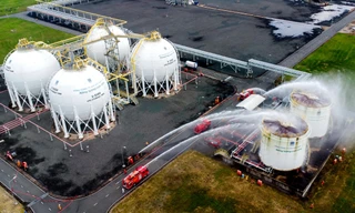 KCM thực tập phương án PCCC&CNCH, ứng phó sự cố tràn dầu, hóa chất năm 2022