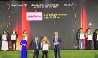 Vietjet là một trong 100 thương hiệu giá trị nhất Việt Nam