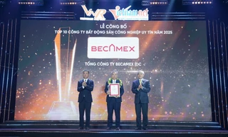 Becamex IDC 5 năm liên tiếp đứng đầu danh sách TOP 10 công ty bất động sản công nghiệp uy tín