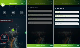 Cách đóng BHXH tự nguyện, gia hạn thẻ BHYT qua ứng dụng ngân hàng