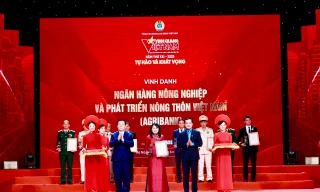 Agribank được vinh danh tại chương trình 'Vinh Quang Việt Nam' 2025