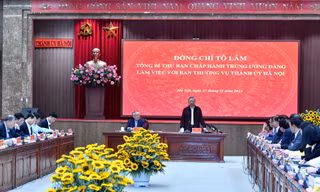 Tổng Bí thư Tô Lâm làm việc với Ban Thường vụ Thành ủy Hà Nội