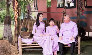 NTK Tuấn Hải tặng áo dài đồng phục cho gia đình doanh nhân Trần Huyền Nhung