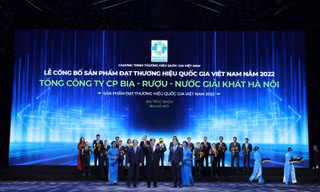 Habeco được vinh danh thương hiệu quốc gia năm 2022 