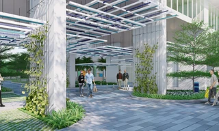 Hình ảnh phối cảnh khuôn viên dự án C-Sky View.