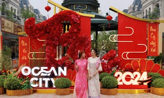 Cư dân Vinhomes Ocean Park 2 đón Tết rực rỡ 