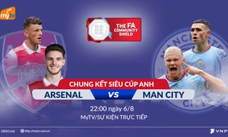 Siêu cúp Anh 2023: Cuộc tái ngộ đầy duyên nợ Man City – Arsenal trực tiếp trên Truyền hình MyTV