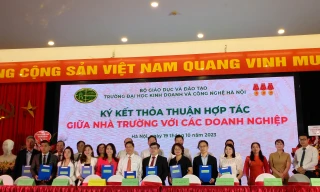 Lễ ký kết thoả thuận hợp tác giữa ĐHKD và CN Hà Nội với các doanh nghiệp & diễn đàn xây dựng hệ sinh thái khởi nghiệp 
