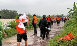 Hơn 2.000 lượt cán bộ, chiến sĩ Công an Thái Nguyên tham gia khắc phục hậu quả mưa lũ