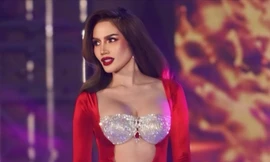 Thí sinh Hoa hậu Hòa bình Philippines mặc váy dạ hội như lưới đánh cá