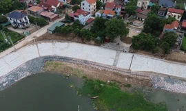 Hà Nội: Hoàn thành công trình xử lý sạt lở khẩn cấp bờ tả sông Hồng