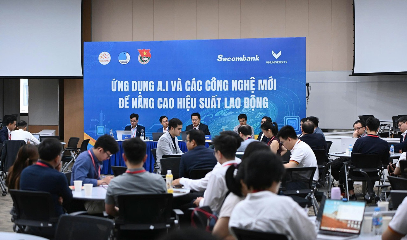 Nhóm thảo luận số 1 đề xuất cụ thể xoay quanh chủ đề ‘Ứng dụng trí tuệ nhân tạo (AI) và công nghệ mới để nâng cao hiệu suất lao động và phát triển kinh tế - xã hội’. z6823523596501-6871d819d74ffa138de9c507782114eb.jpg