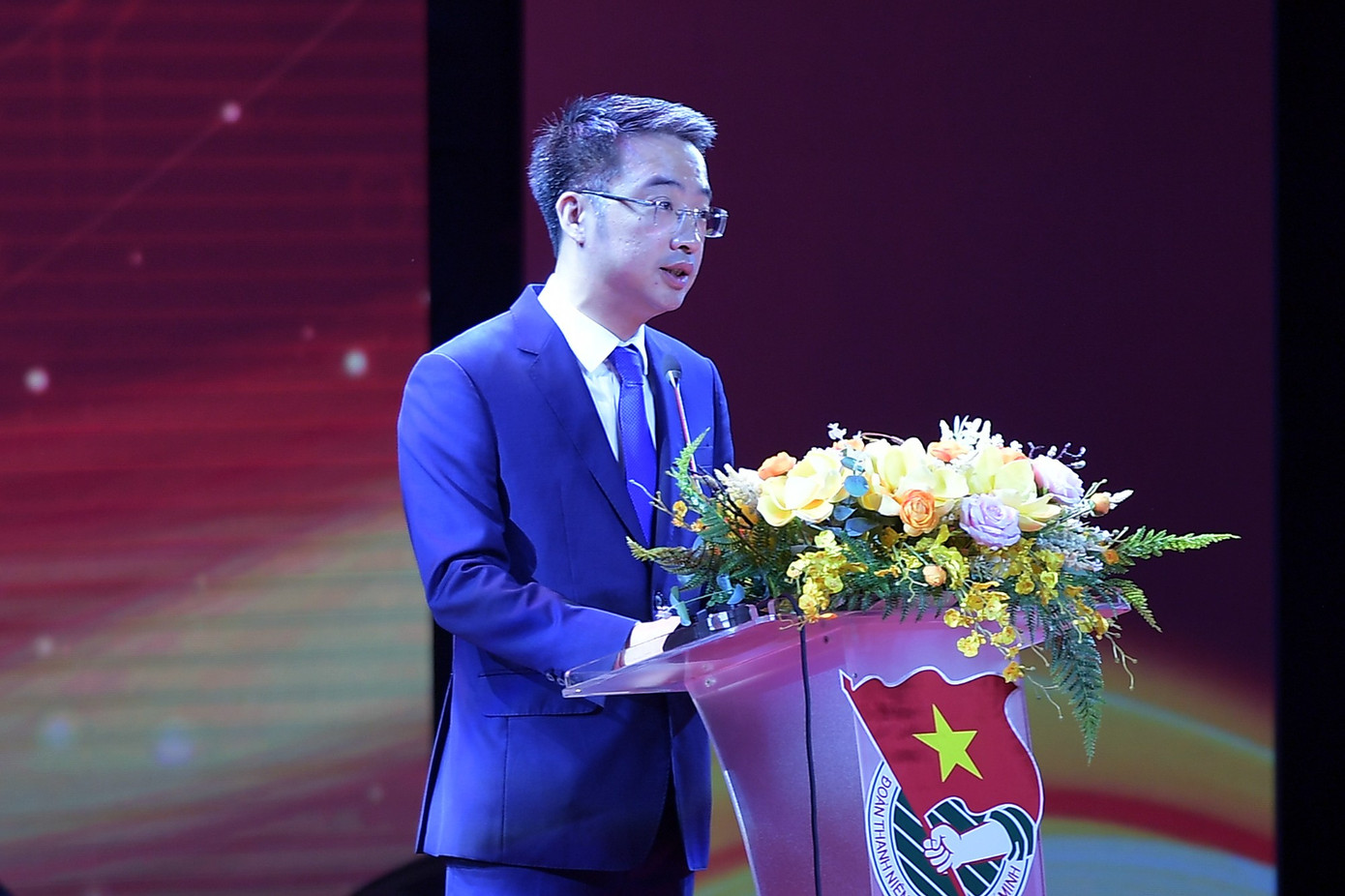 Anh Nguyễn Tường Lâm - Bí thư T.Ư Đoàn, Chủ tịch T.Ư Hội LHTN Việt Nam phát biểu tại chương trình. dsc-4986.jpg