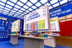 Bộ nhận diện thương hiệu mới thể hiện rõ nét tinh thần đổi mới, sáng tạo của Vinamilk, dưới sự dẫn dắt của bà Mai Kiều Liên (Ảnh: Minh Anh).