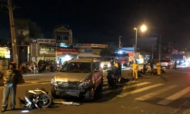 Hiện trường vụ tai nạn.