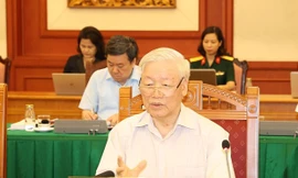 Bộ Chính trị làm việc với Thường vụ Quân ủy Trung ương
