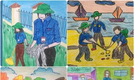 Nét vẽ thiếu nhi hồn nhiên, vui tươi 'Đoàn trong mắt em'