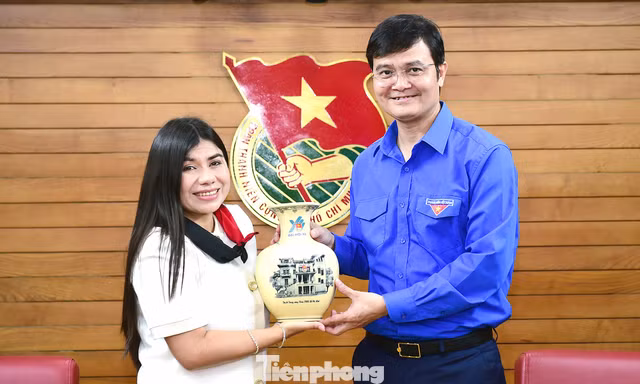 Bí thư thứ nhất Trung ương Đoàn Bùi Quang Huy tiếp Bộ trưởng Thanh niên Nicaragua