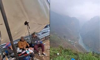 Phản cảm cảnh dựng lều bạt, mở tiệc ăn uống ở đèo Mã Pì Lèng 