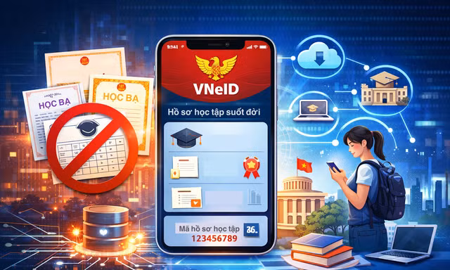 Từ 15/5, ứng dụng VNeID tích hợp hồ sơ học tập suốt đời, thay thế nhiều giấy tờ
