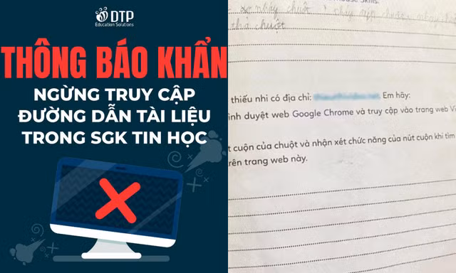 Công an vào cuộc xác minh vụ sách Tin học lớp 3 chứa đường link “web đen”