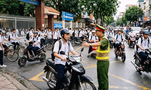 Quy định xử phạt mới từ 15/8: Học sinh THPT khi điều khiển xe máy cần lưu ý