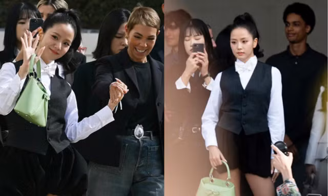 Jisoo tại show Dior: Hớn hở ôm "chị Tư" Wednesday, không mặc váy xanh là "chiêu PR"?