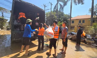 9 cán bộ chiến sĩ Công an Thái Nguyên bị thương khi chống lũ, cứu nạn cứu hộ 